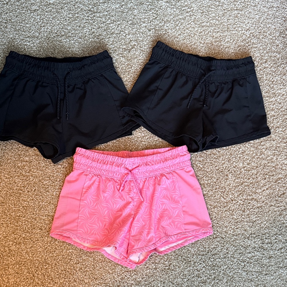 Black and Pink Girls Shorts Set